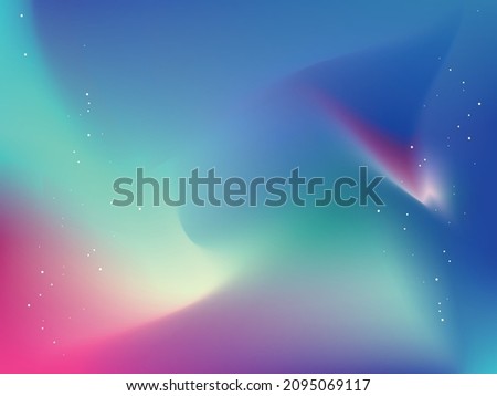 Fluid abstract background. Aurora hologram. Glitter. Title space.