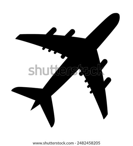 Airplane sign vector illustration, Plane icon vector for web and mobile app, Flight transport symbol. Travel sign. Aeroplane clipart, Plane icon set isolated. Plane icon black, Fly symbol isolated.