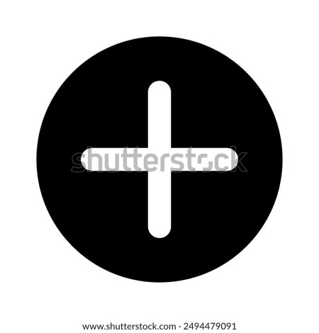 Add icon vector, Round plus icon vector illustration, Plus sign isolated, Plus icon. Positive symbol. Zoom in symbol. add for web , social media, app, registration mark, view finder icon.