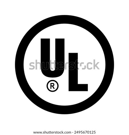 UL SIGN vector illustration, Packaging sign labels isolated, symbols for international certified logos vector, Industrial certificate standard safety logo RoHS, EAC, e, ORGANIC, Bin, CE, UL, CSA, ETL.