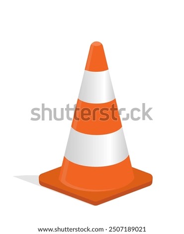 Traffic Cones icons vector illustration, Safety Equipment, Orange and White Cones isolated, Symbolizing Road Safety and Construction, Traffic warning sign, Traffic sign, road sign symbol, divider icon