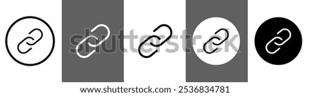 Attach icon vector illustration, Attachment icon flat, Link icon vector for web, Computer and mobile app, Hyperlink, Strength and attach symbols isolated, Document attachment line icon vector.