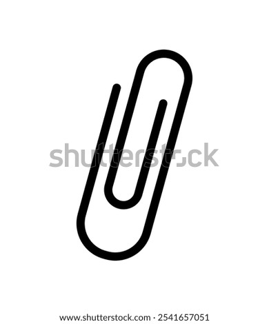 Paper Clip Icon vector illustration, office stationery items, paper pin, attached clip sign, holding clip, document clip, staple, fastener, page clamp, office concept, paperclip attached isolated.