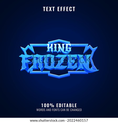 king frozen fantasy ice rpg games logo title text effect