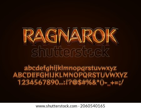 fantasy medieval rpg 3d ragnarok game logo font effect