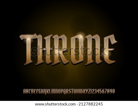 fantasy golden medieval throne text effect