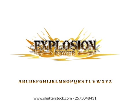 Fantasy explosion logo text effect in jrpg game style