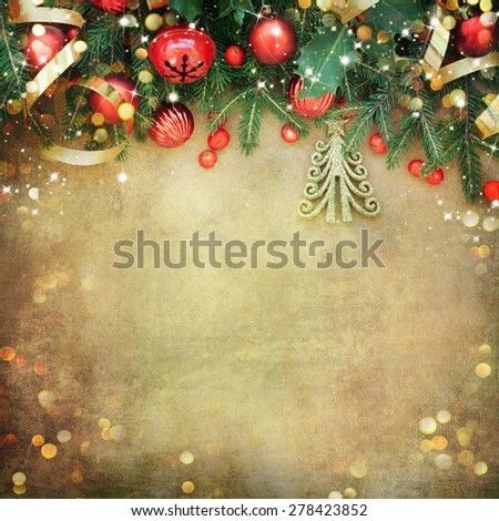 Christmas Retro Card border design
