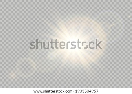 Vector transparent sunlight special lens flare light effect. PNG. Vector illustration