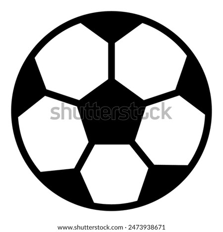 soccer ball icon or logo illustration outline black style