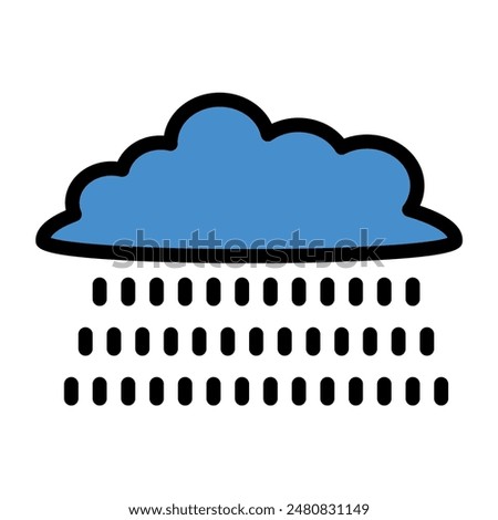 rain icon color or logo illustration outline black filled style