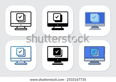 checkmark icons with various design styles