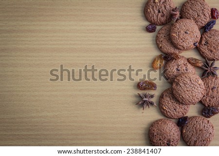 cookie background for new year and chrismas