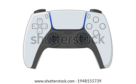 Сonsole gamepad new generation in vector. Isolated controller on white background.