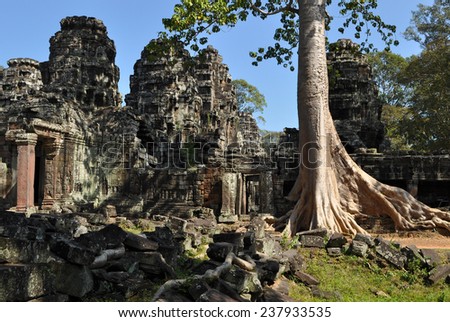 Nature starts to take back the temple of Banteay Kdei - Cambodia