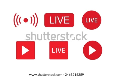 live streaming icon or live broadcasting online
