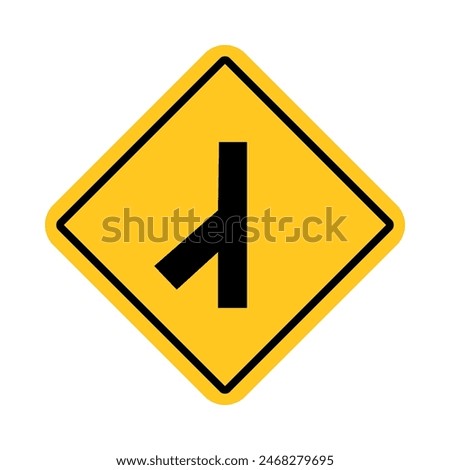 traffic sign, Cautionary lanes merging left