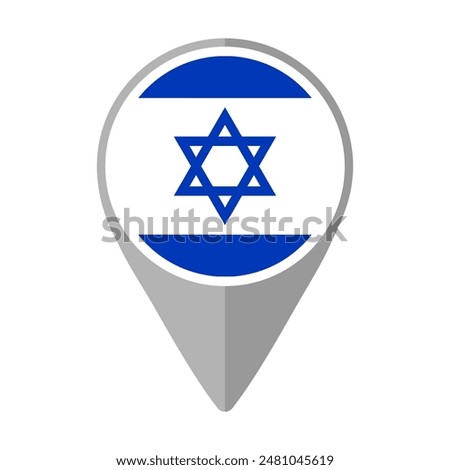 Israel Flag on Location Pin