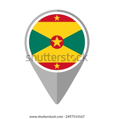 grenada Flag on Location Pin