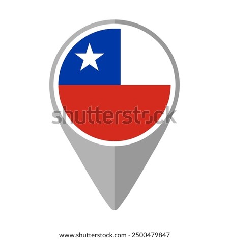 Chile Flag on Location Pin