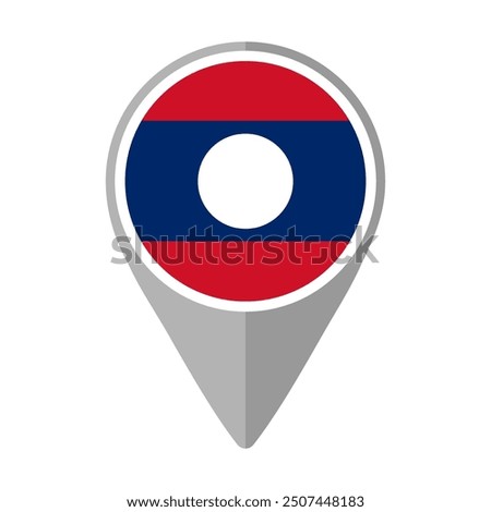 Laos Flag on Location Pin