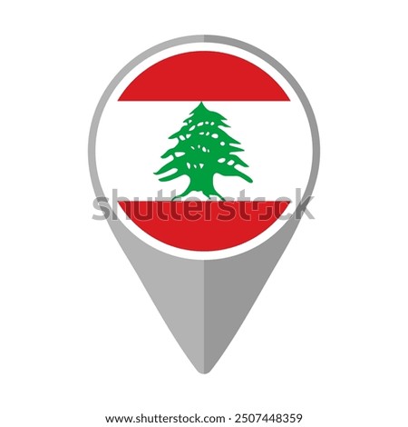 Lebanon Flag on Location Pin