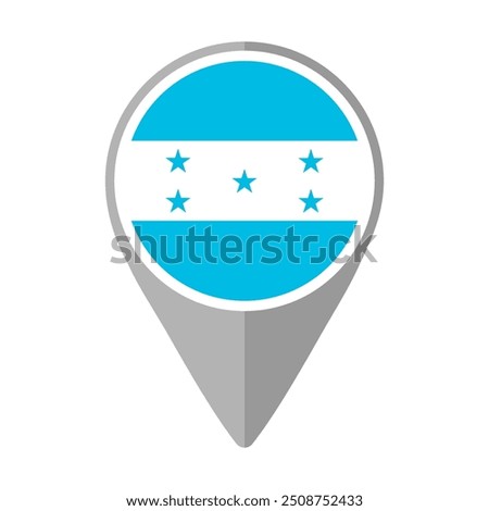 Honduras Flag on Location Pin