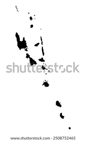 Vanuatu Silhouette of a Australia Country land Map