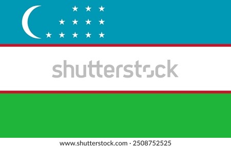 Uzbekistan flag national material design