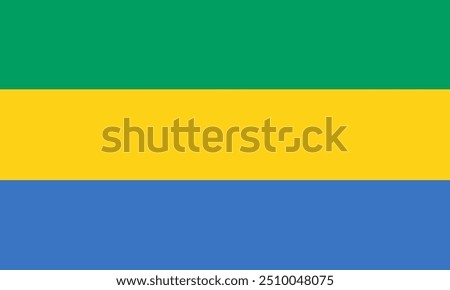 Gabon flag national material design