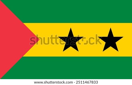 Sao Tome And Principe flag national material design