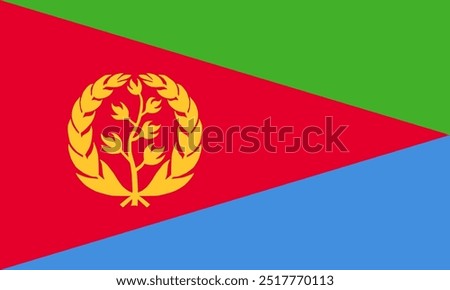 Eritrea flag national material design