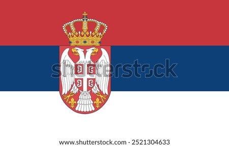 Serbia flag national material design