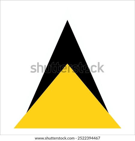 Saint Lucia element flag national material design