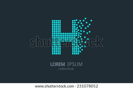 Letter H logo. Vector logotype design. Foto stock © 