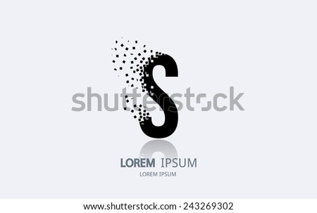 Letter S logo. Alphabet logotype vector design.