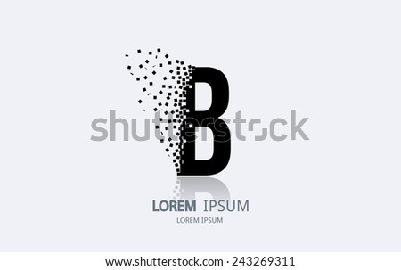 Letter B logo. Alphabet logotype vector design.