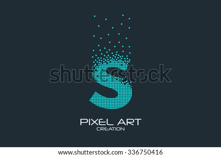 Pixel art design of the S letter logo.