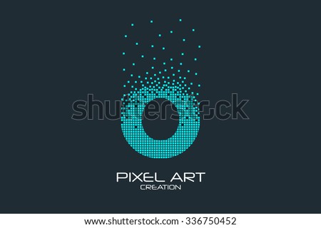 Pixel art design of the O letter logo.