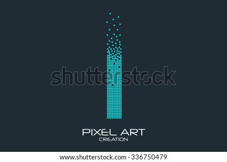 Pixel art design of the L letter logo.