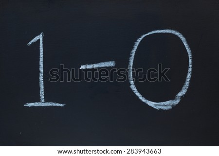 score number on black chalk board