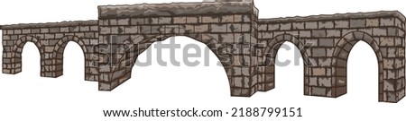 Old Stone arch Bridges vector