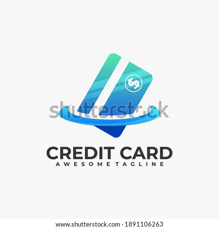 Credit card logo design modern color