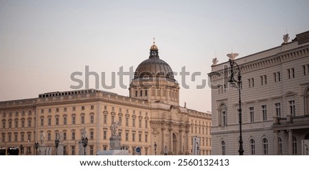 Similar – Image, Stock Photo Humboldt Forum in the Berlin City Palace with ladder in the Spree River