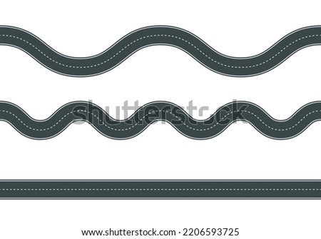 Similar – Image, Stock Photo Road marking zigzag stripes with shadow of a lantern in background