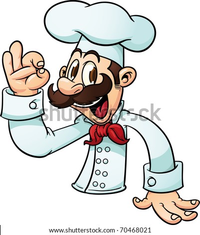 Cartoon Chef Making The 