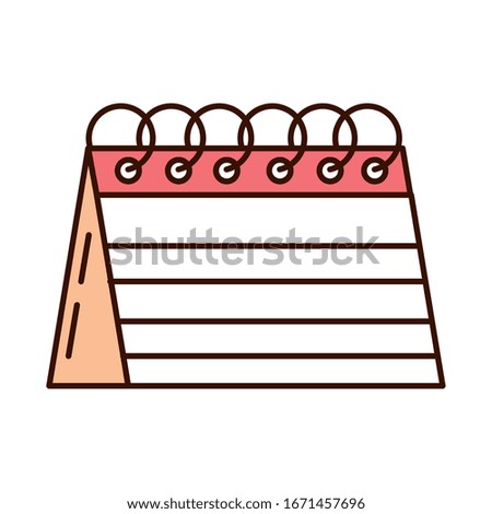 school education calendar planning reminder supply vector illustration line and fill style icon