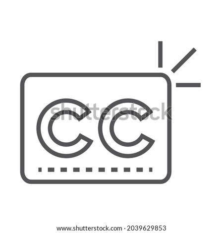 closed captioning signal isolated icon