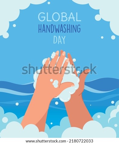 global handwashing day card, design
