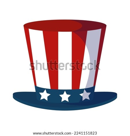 top hat with US flag
